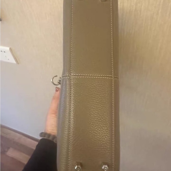 Cafune Elegant Brown Leather Satchel - Picture 5 of 6